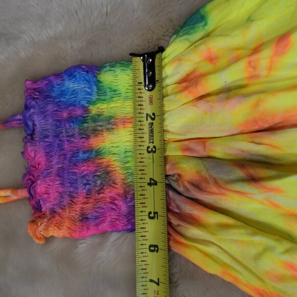 Girls Rainbow Tie Dye Dress Size 2T Summer Beach Montauk - Picture 7 of 7